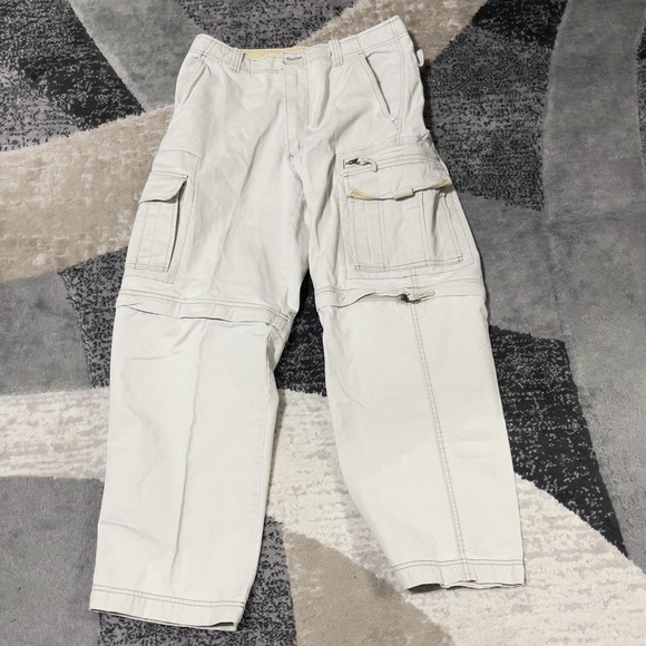 Old Navy Other - Old Navy Cargo Pants Men 30x30 Beige Convertible Zip Off Outdoor Military‎ Y2K